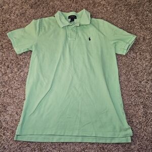 Polo Ralph Lauren Polo Shirt Youth XL 18-20 Green Navy Pony Golf Preppy